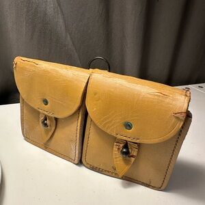 Vintage Leather Saddlebag Pouch or Belt Bag